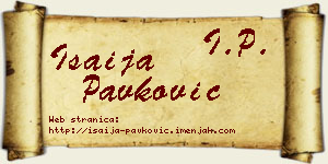 Isaija Pavković vizit kartica